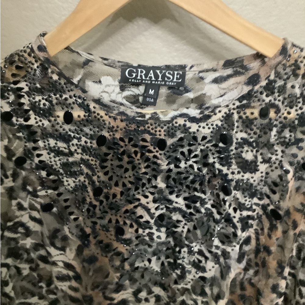 Grayse Animal Print Top